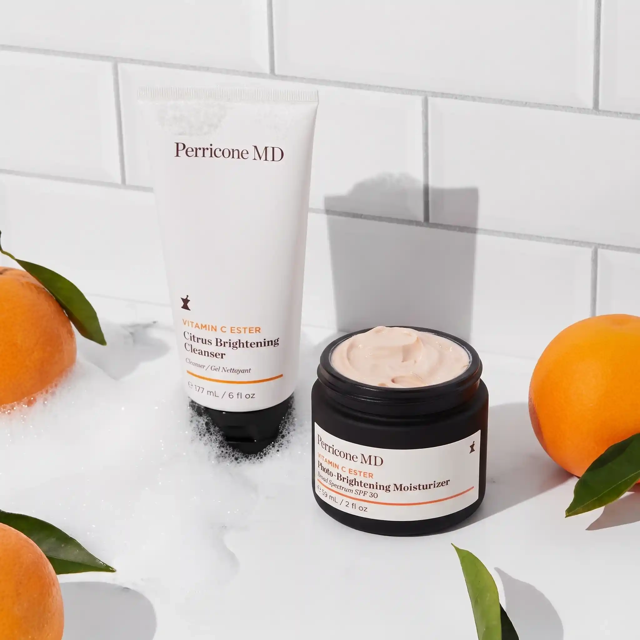 Набір з очищенням + крем з Вітаміном С та SPF - 4 - Perricone MD